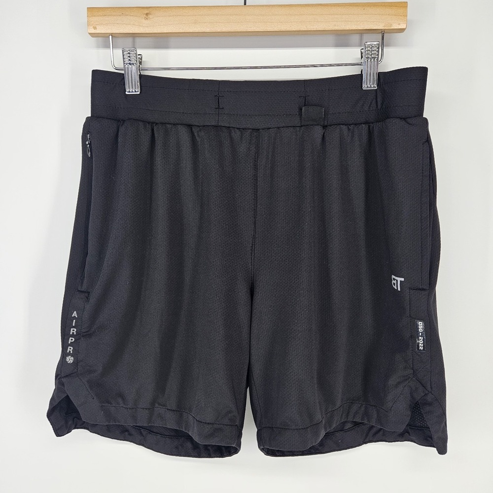 Born Tough Airpro Athletic Shorts Men Medium Black Mesh Gym Training Performance